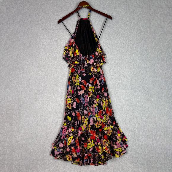 Jason Wu Collective Floral Halter Neck Ruffles Dress Size 2 - Picture 5 of 10